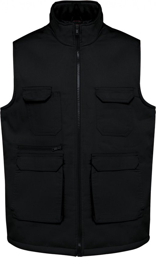 Bodywarmer Unisex 4XL WK. Designed To Work Mouwloos Black 65% Polyester, 35% Katoen