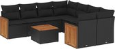 vidaXL-9-delige-Loungeset-met-kussens-poly-rattan-zwart