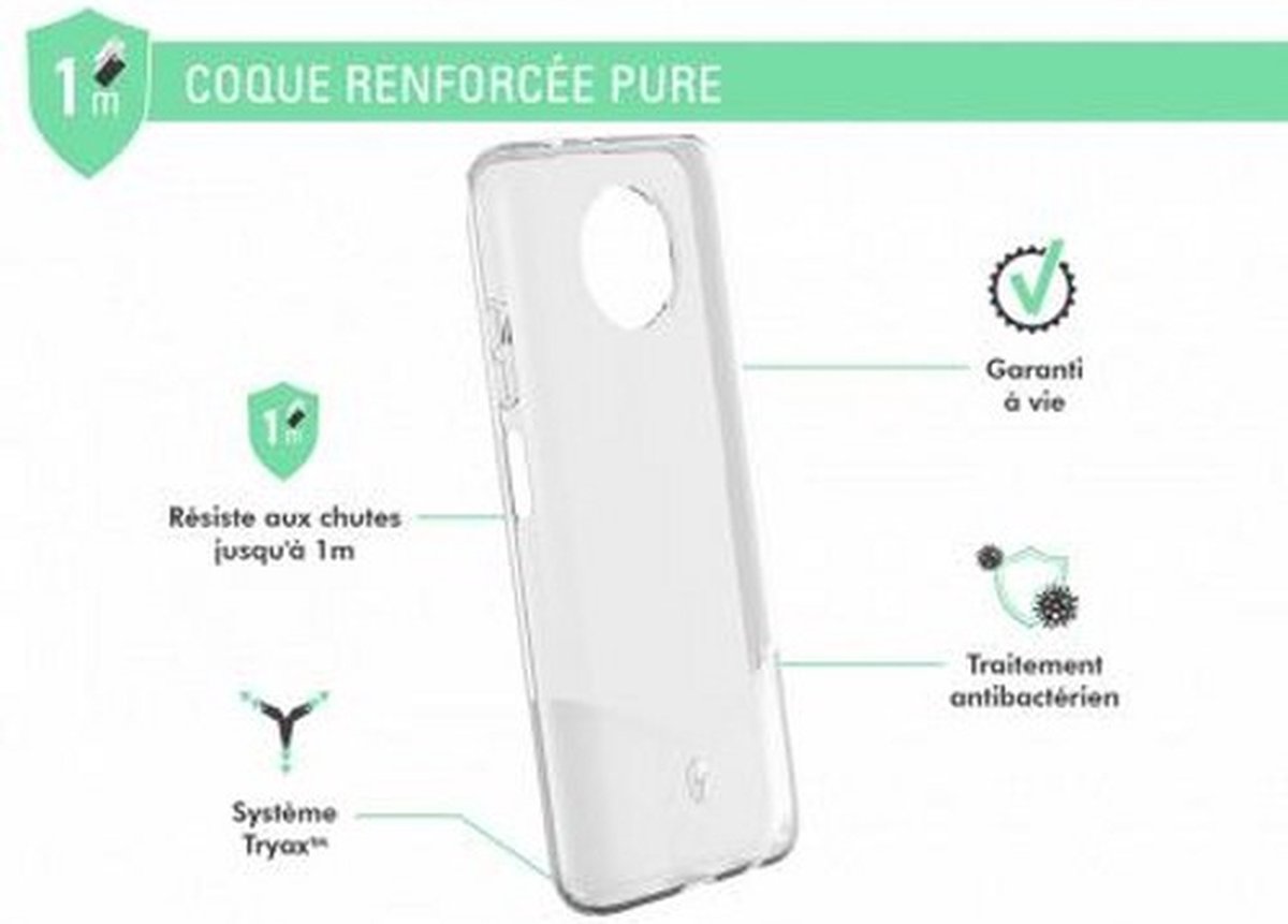 Force Case, Versterkte hoes voor Xiaomi Redmi Note 9T PURE, Transparant