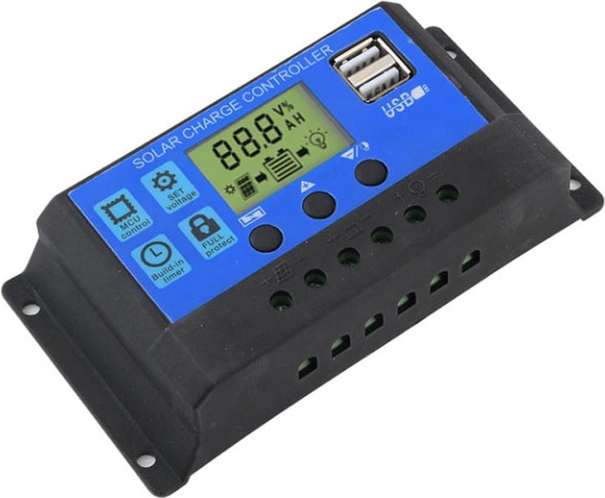 Accu regelaar 30A Solar laadcontroller | Laadregelaar Solar LCD USB