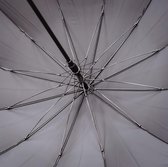 Paraplu, automatisch, voor dames en heren, elegante, houten stokparaplu, met 12 vezelspanners, groot, stabiel en windbestendig, afmeting diameter: 115 cm, rood