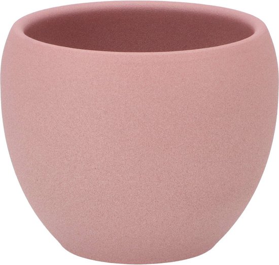 DK Design Pot de fleurs/pot de fleurs - 2x - Vinci - rose clair mat - pour plante d'intérieur - D11 x H14 cm