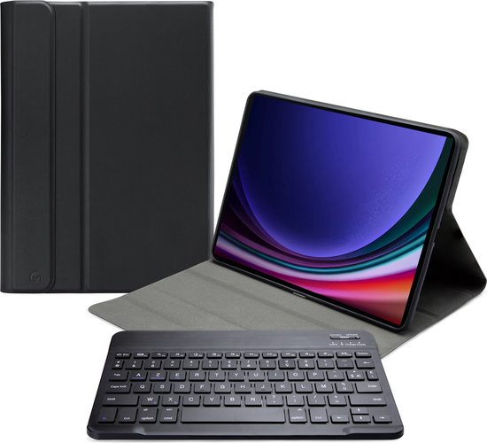Mobilize Tablethoes geschikt voor Samsung Galaxy Tab S9 Hoes | Mobilize Detachable Bluetooth Keyboard AZERTY Bluetooth Toetsenbord Bookcase - Zwart