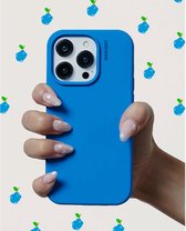 Nudient Hoesje geschikt voor Apple iPhone 14 Plus Siliconen Telefoonhoesje | Nudient Base Backcover | iPhone 14 Plus Case | Back Cover - Vibrant Blue | Blauw