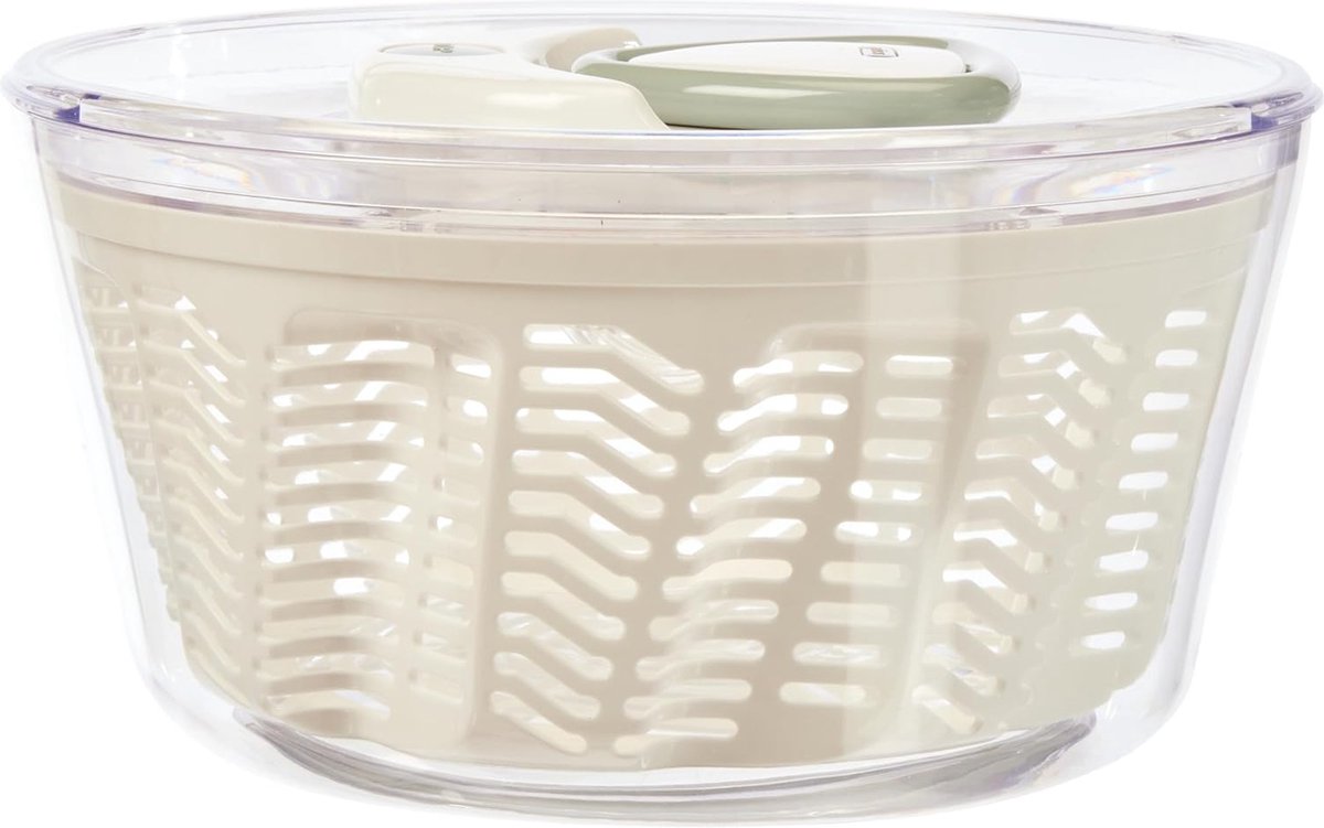 Easy Spin 2 Slacentrifuge Grote Plastic Witte Saladedroger met Slakom