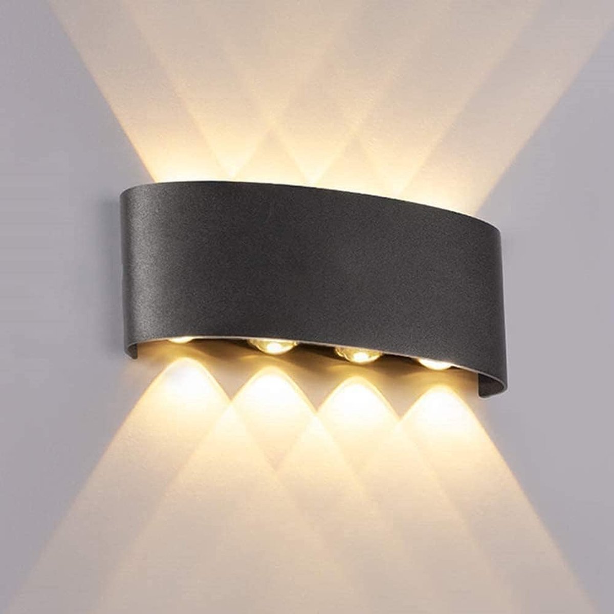 Wandlampen Voor buiten en binnen - led verlichting - Aluminium - 3000k - 10000 Lumen - IP65 waterdicht - wandlamp badkamer - wandlamp slaapkamer - wandlamp woonkamer - Tuin wandlamp - Zwart