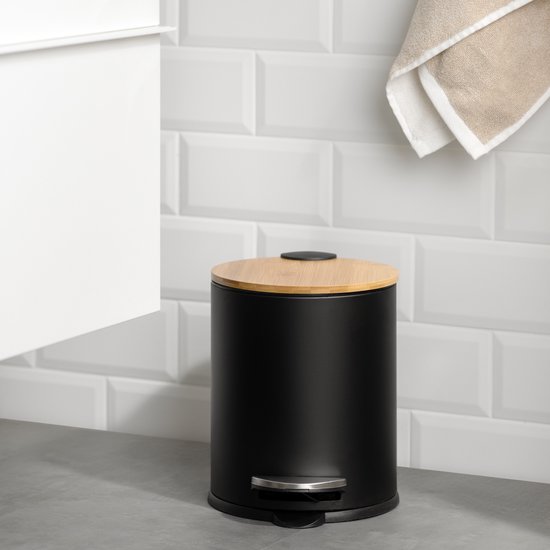 Msv Badkamer/toilet Pedaalemmer - Beige - 3 Liter - 17 X 25 Cm