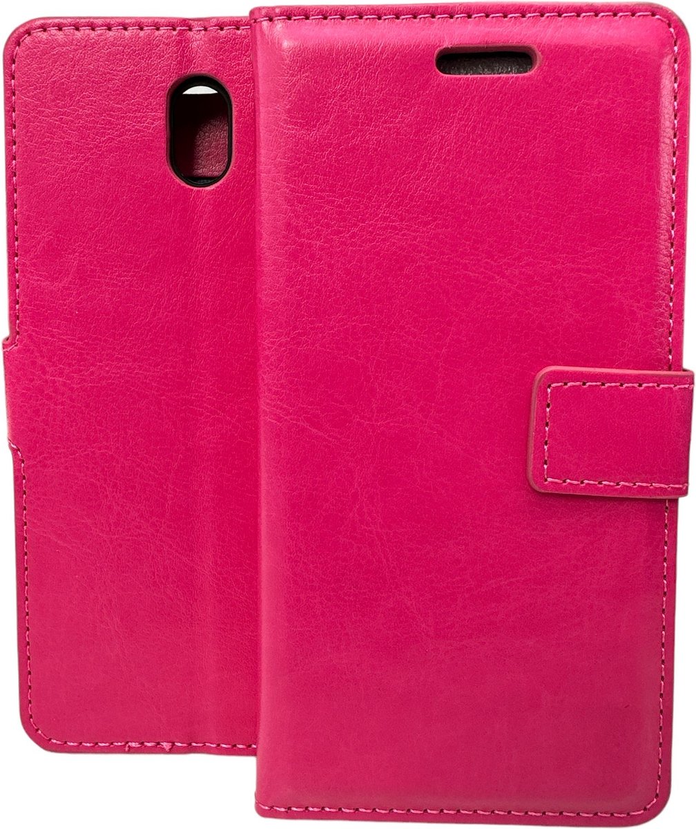 Portemonnee Book Case Hoesje Geschikt voor: Nokia 2.2 - Roze