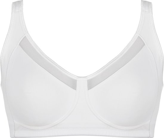 Naturana - 5504 - Soft bh met mesh rand - wit - 95E