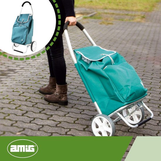 Shopping trolley with lining, 45.7 x 38 x 61 cm, square shape, adjustable cover and straps for easy and secure attachment. Waterproof material. Black