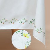 Rechthoekig tafelkleed met gele bloemen Bloemen waterafstotend aquarel tafelkleed Afwasbaar tafelkleed voor diner, keuken, bruiloft, binnen, buiten, lente/zomer (140 x 180 cm)