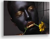 Wallfield™ - Flower Bite | Glasschilderij | Gehard glas | 60 x 90 cm | Magnetisch Ophangsysteem