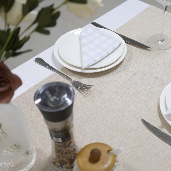 ARVOV Tafelloper Lente, modern, afwasbaar, linnenlook, waterafstotend, voor eetkamer, party, vakantie, decoratie (40 x 240 cm, geel