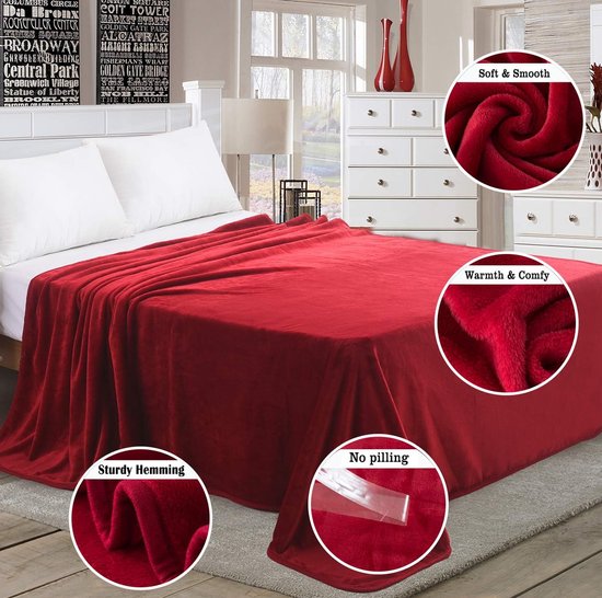 DecoKing Henry knuffeldeken van 220 x 240 cm, roze, deken