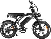 Bol.com Fatbike V20 - 2024 model - Kick&Move - Rijklaar - Hydraulische remmen - Zwart - Elektrische Fatbike - Fatbikes - E-Bike ... aanbieding