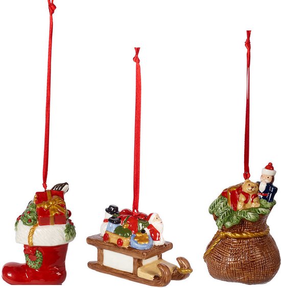 Villeroy & Boch - Nostalgic Ornaments - Kersthangers - Cadeaus 3st