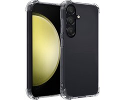 Hoesje - Geschikt voor Samsung Galaxy S23 FE - Sterk & Shockproof - Siliconen Case - Back Cover - Telefoon Hoes Shock Proof - Telefoonhoesjes - Transparant