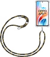 Telefoonkoord + Hoesje Geschikt voor OPPO A79 5G - Lengte Verstelbaar - Telefoonketting - Shock Proof Case - Rose