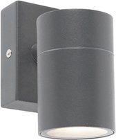 QAZQA solo - Moderne Wandlamp Up Down voor buiten - 1 lichts - D 115 mm - Donkergrijs - Buitenverlichting