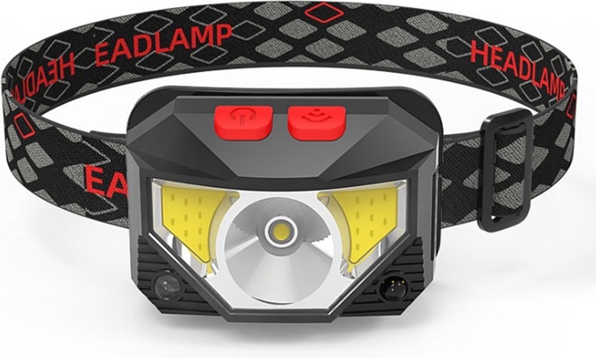 Ipexnl LED Hoofdlamp - Licht - 3 Lichtstanden - Kantelbaar - Verstelbaar - Draagbaar - Nacht - LED lamp - Hardloopverlichting - Sport Verlichting - Fiets Verlichting vis verlichting