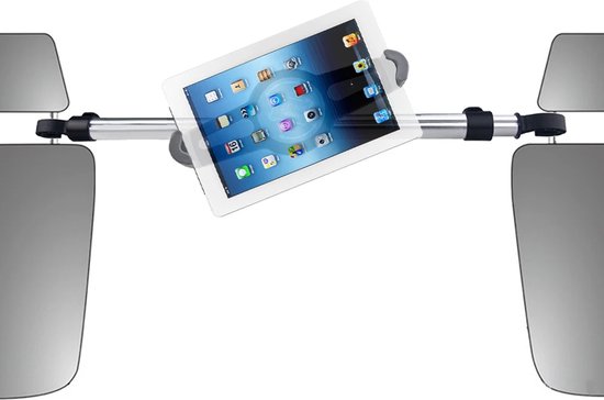 Support de tablette - Appui-tête de voiture - Support de tablette pour siège arrière de voiture - Universel - Extensible - 7 à 10,5 pouces - Aluminium