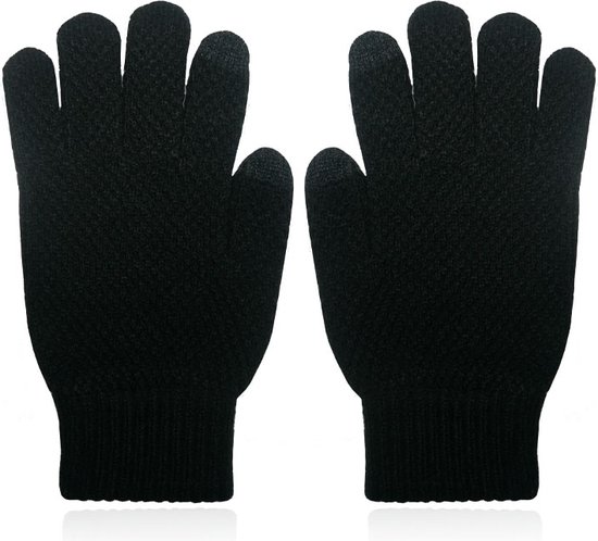 LGT JWLS Gebreide Heren Handschoenen - Warm Winter Zwart