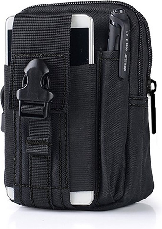 Technosmart Zwarte fannypack met ritssluitingen