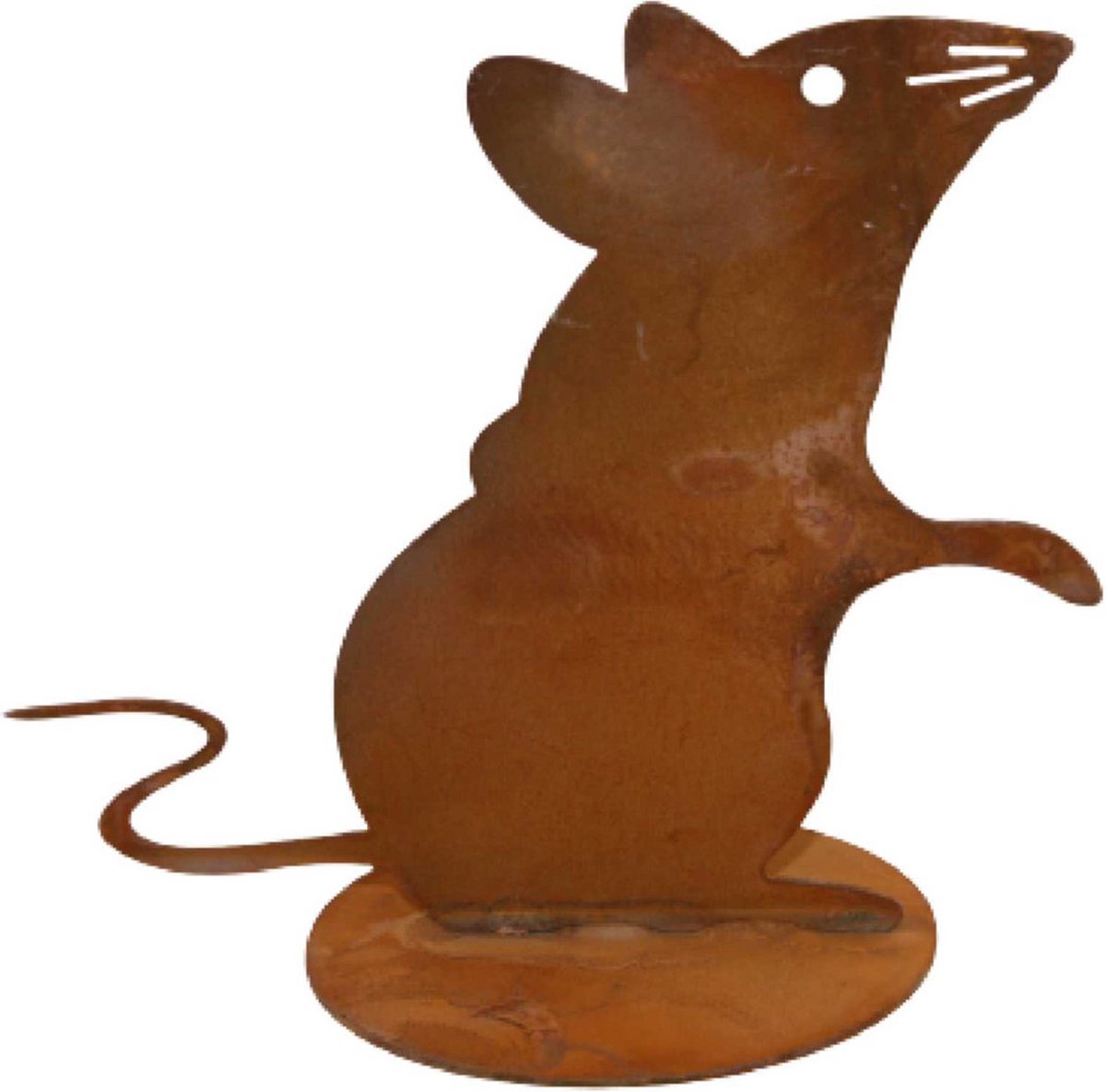Rostikal - Decoratie - Tuin - Muis - Roest figuur - Metaal - 13.5 cm hoog