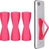kwmobile vingerhouder voor smartphone - Vingergreep voor telefoon - Zelfklevende finger holder - Set van 3 - In metallic roze / metallic roze / metallic roze