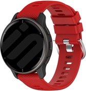 Strap-it Smartwatch siliconen bandje - geschikt voor Garmin Vivoactive 4 (45mm) / Venu 2 / Venu 3 / Forerunner 255 / Forerunner 265 - rood