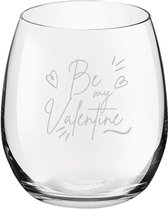 Gegraveerde Drinkglas 39cl Be my valentine
