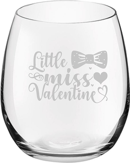Gegraveerde Drinkglas 39cl Little miss valentine