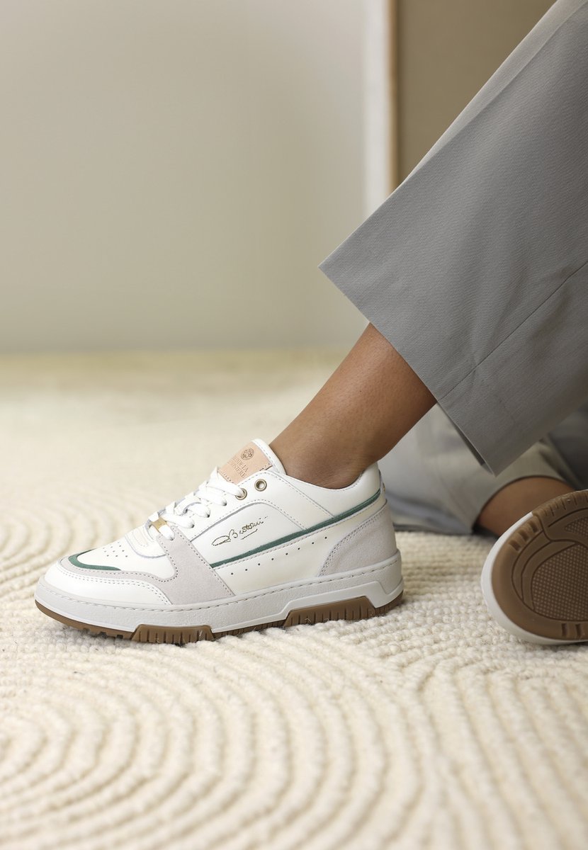 Fred De La Bretoniere Sneaker Yara Off White Groen Maat 37 bol