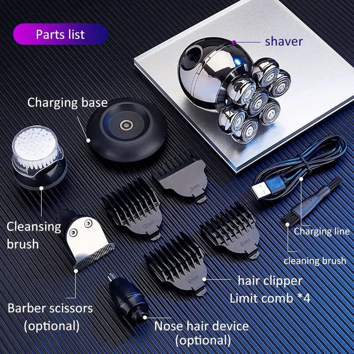 Skull shaver-baardtrimmer-bodygroomer-tondeuze-scheerappraat - afbeelding 3