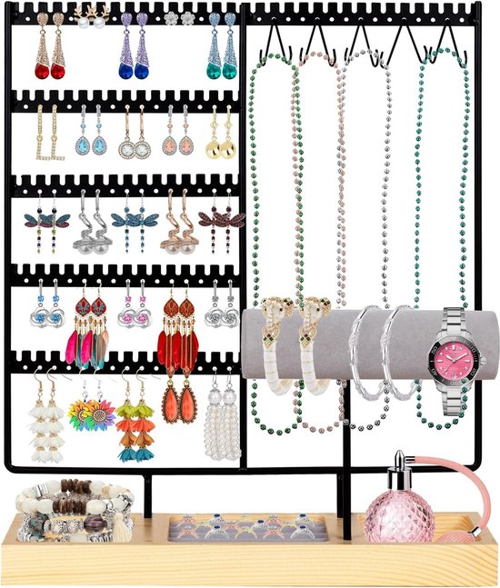 EEEKit 4 Hangers voor Kettinghangers & 4 Koorden voor Armbanden, 4 Kleuren Gemaakt Katoenkoord, Verstelbare Kristalhouder voor Sieraden Maken