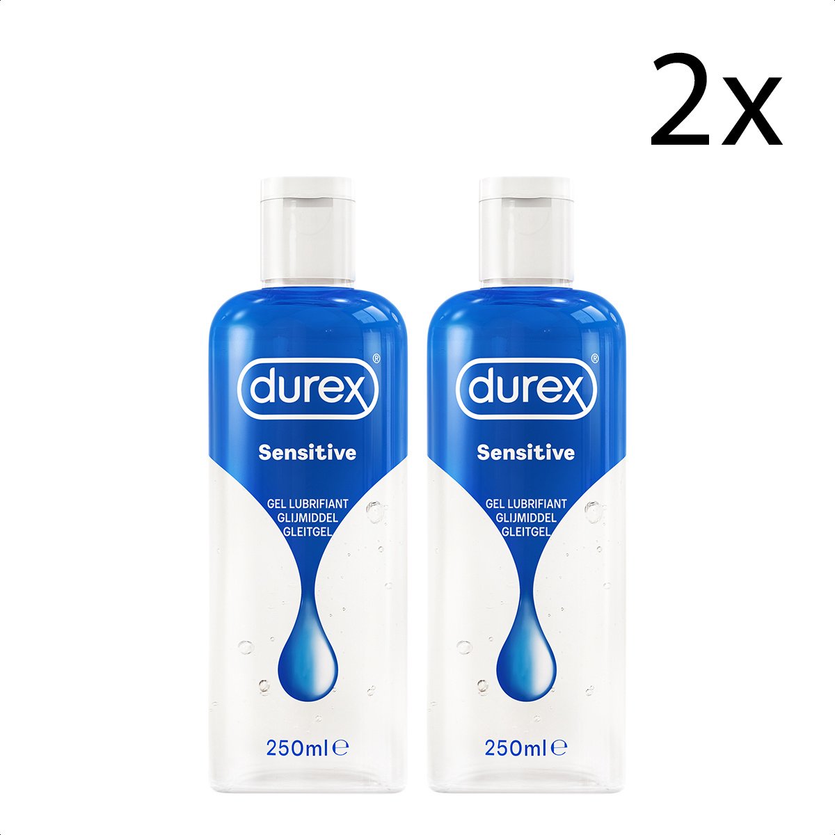 Durex Glijmiddel Sensitive - 250 ml x2 - Voordeelverpakking