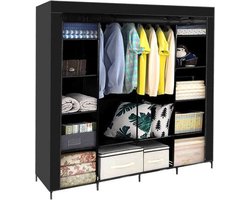 Kledingkast - 170x45x170cm - XXL - Campingkast - Slaapkamer - Opvouwbare Kledingkast - Draagbare Garderobe - Compacte Opbergkast - Garderobe Kast