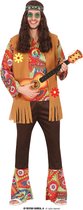 Guirca - Costume Hippie - Peacemaker Lenny Johnson - Homme - Rouge, Marron - Taille 52-54 - Déguisements - Déguisements