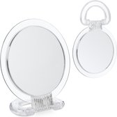 Miroir de maquillage Relaxdays - lot de 2 - double face - miroir à main - miroir grossissant