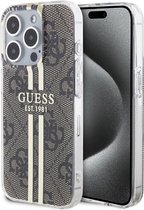 Guess 4G Gold Stripe Back Case - Apple iPhone 15 Pro (6.1") - Bruin