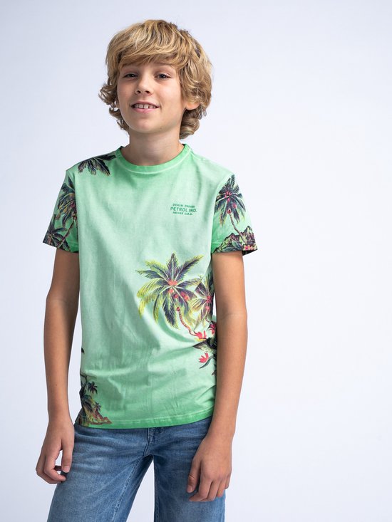 Petrol Industries - T-shirt Garçons avec illustration Tybee Island - Vert - Taille 176