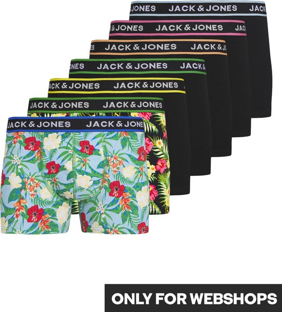 JACK&JONES ADDITIONALS JACPINK FLOWERS TRUNKS 7 PACK Heren Onderbroek - Maat XL