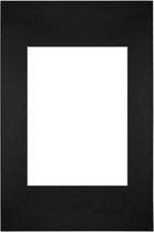 Passe-Partout Fotomaat 13x18 cm - Lijstmaat 20x30 cm - Zwart - Museumkarton - Fotolijst niet inbegrepen
