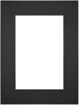 Passe-Partout Fotomaat 48x68 cm - Lijstmaat 60x80 cm - Zwart - Museumkarton - Fotolijst niet inbegrepen