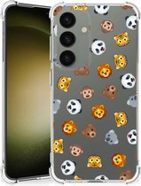Doorzichtige Silicone Hoesje geschikt voor Geschikt voor Samsung Galaxy S24 Dieren Emojis