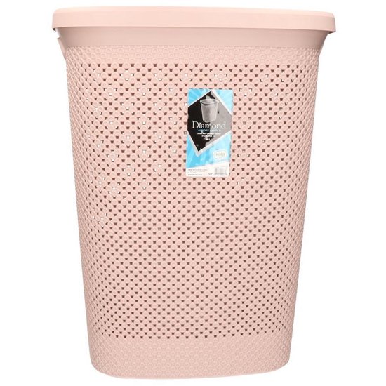 Wasmand met deksel oud roze 60 liter - Kunststof wasmanden - Huishoudelijke  producten | bol.com