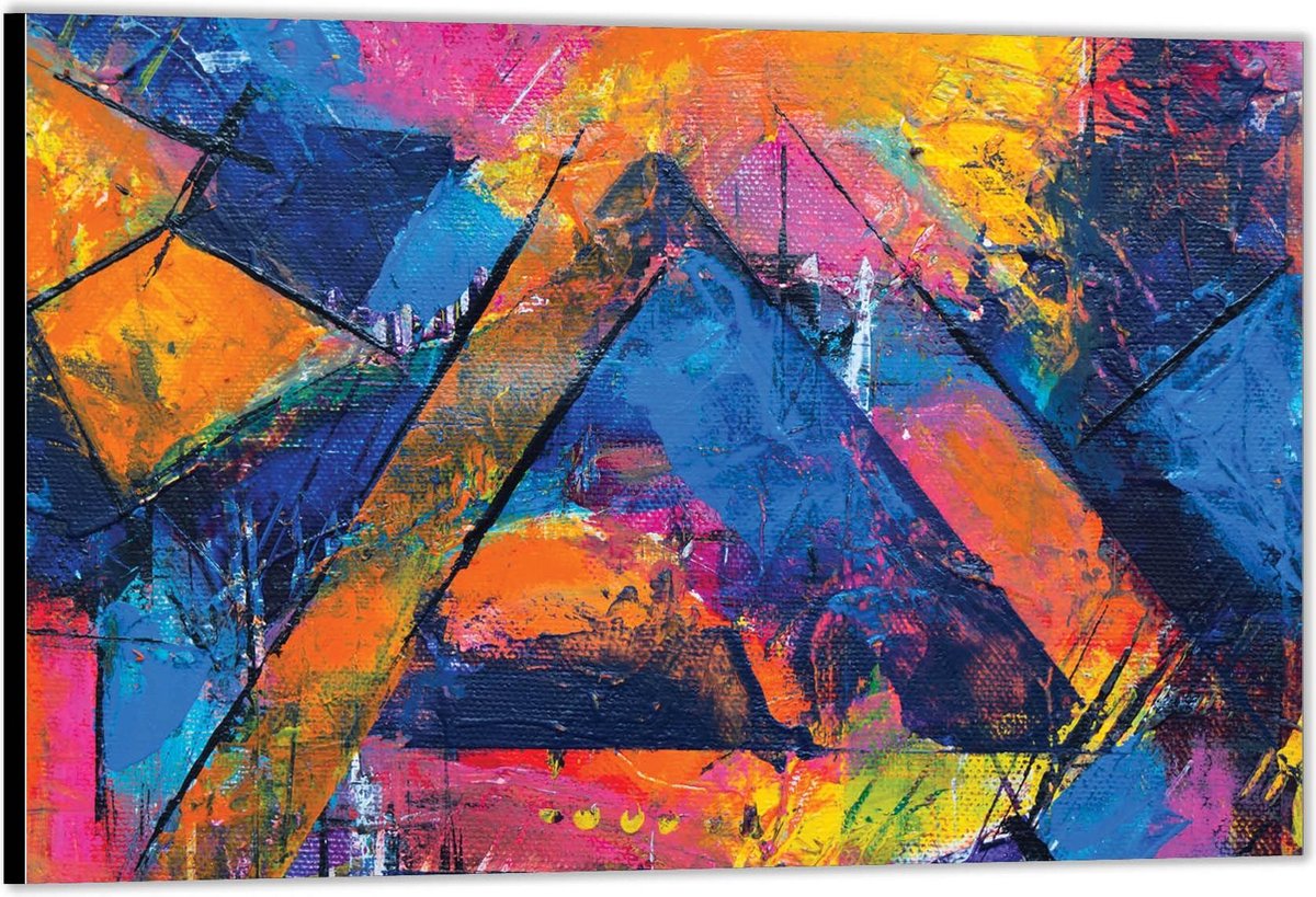 Dibond –Graffiti / Verf Muur-90x60 Foto op Aluminium (Met ophangsysteem)