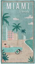 Seahorse strandlaken katoen Miami mint 90 x 170 cm