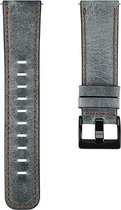 SmartphoneClip® Leer wax grijs bandje geschikt voor Samsung Galaxy Watch 46mm en Samsung Gear S3