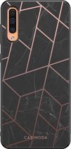 Samsung A50/A30s hoesje - Marble | Marmer grid | Samsung Galaxy A50 case | Hardcase backcover zwart
